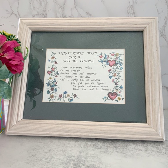 Framed Anniversary Plaque for a Special Couple - Picture 1 of 8